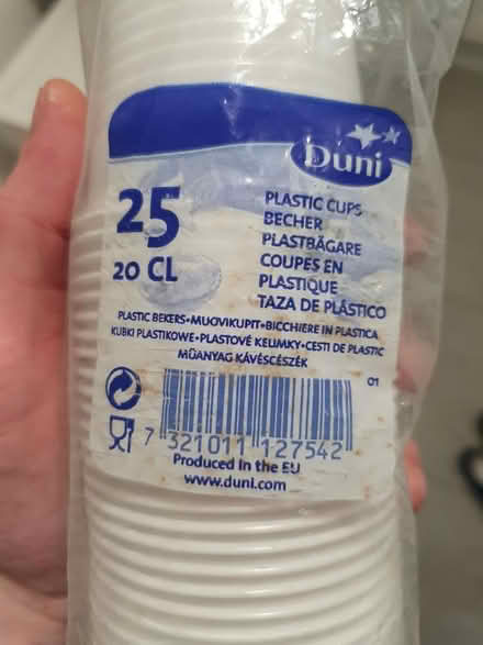Photo of free Approx 25 disposable plastic cups (Adel LS16) #1