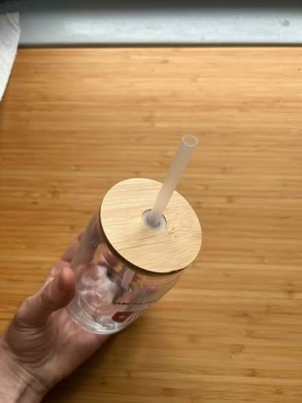 Photo of free Drinking glass w straw (New Hyde Park) #1