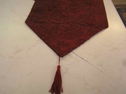 Photo of free Ruby red tasselled table runner (West Moors) #1