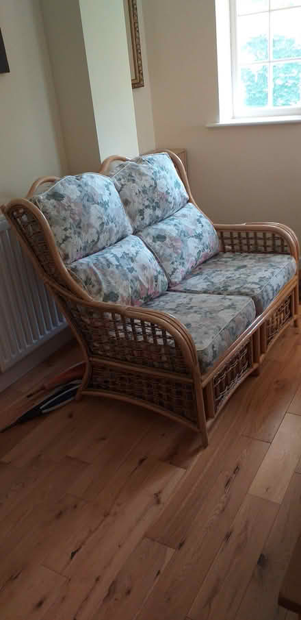 Photo of free 2 seater cane conservatory sofa (Petersfield, GU32) #1