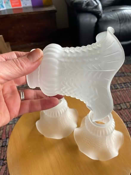 Photo of free 3 glass ceiling lights (AB14) #2