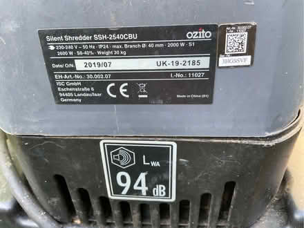 Photo of free Ozito Shredder no longer working (Fairfield Park) #2