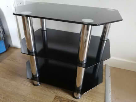 Photo of free Glass TV stand 60x40cm, 50cm high (Bradleys Both BD20) #1