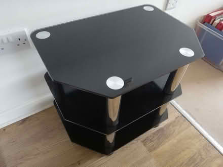 Photo of free Glass TV stand 60x40cm, 50cm high (Bradleys Both BD20) #2