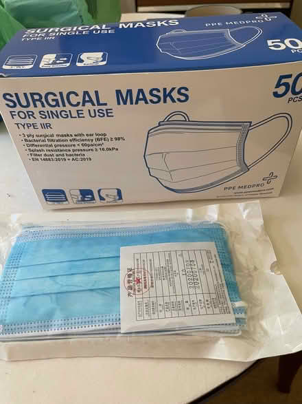 Photo of free Surgical masks -3 boxes of 50 (Liss Forest GU33) #1