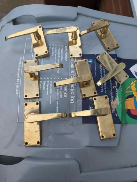 Photo of free 8 door handles gold (Aspley NG8) #1