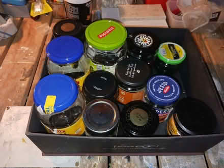 Photo of free Box 4 = 12 Assorted Jars with lids (Kempshott RG22) #1