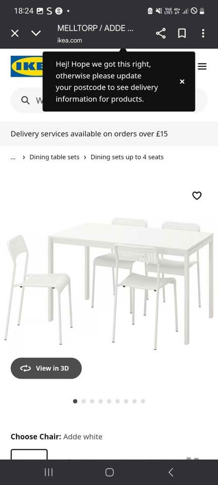 Photo of Chest of drawers,dinning table (10 britannia point SW19) #1