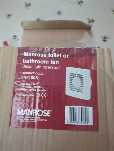 Photo of free Bathroom fan (Stretford) #1