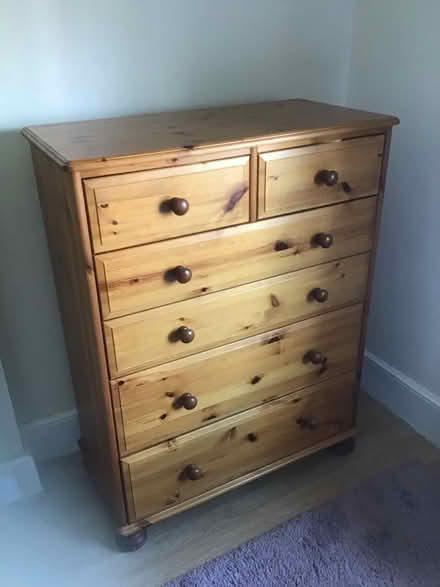 Photo of free Pine chest of drawers (Wescott RG40) #2