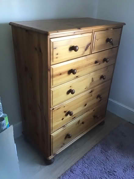 Photo of free Pine chest of drawers (Wescott RG40) #1