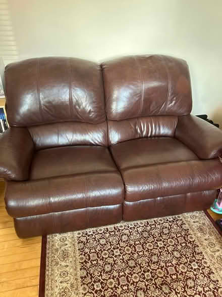 Photo of free 2/3 seater leather sofa (Newthorpe) #1