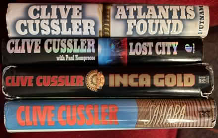 Photo of free 4 Clive Cussler hardcover books (UWS 97St & West End Ave) #1