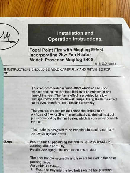 Photo of free magicoal provence electric fire (Hoddesdon EN11) #3