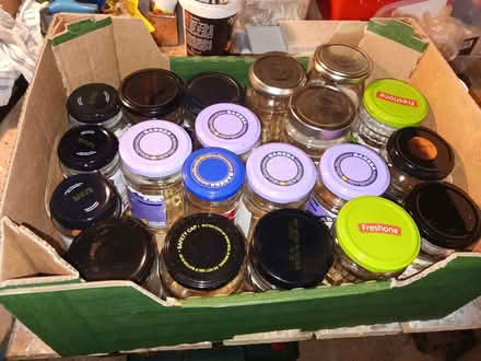 Photo of free Box 2 = 20 Glass Pickle Jars with lids (Kempshott RG22) #1