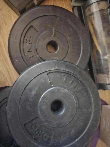 Photo of free Two dumbbells with additional weights (West Oxfordshire OX28) #2