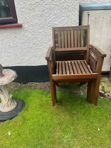 Photo of free 6 stackable wooden chairs (Middleton on sea) #2