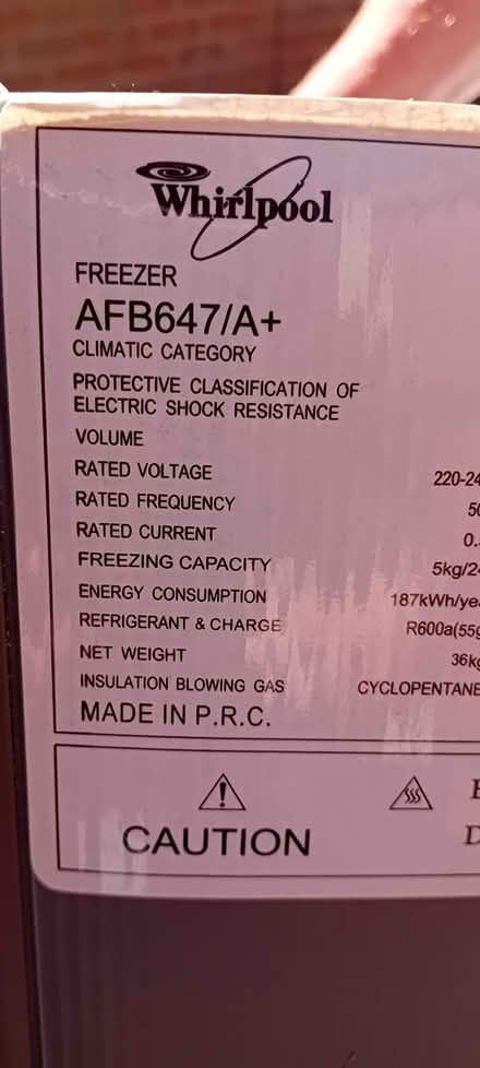 Photo of free Integrated Freezer (Newbold Verdon) #1