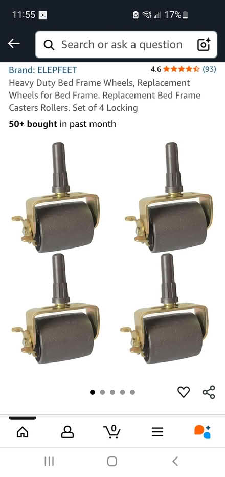 Photo of Bed Frame Casters/Rollers/Wheels (Barrhaven) #1