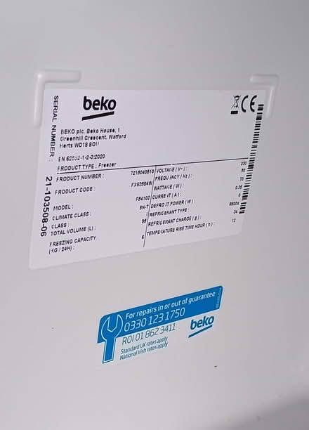 Photo of free Beko Freezer (Requires Repair)... (Scotforth LA1) #4