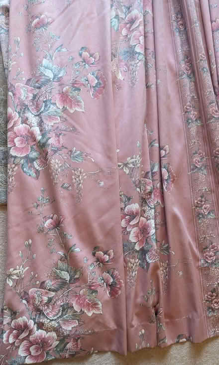 Photo of free Pair of curtains - printed satin cotton, 4.8m W x 2.25m L (Beckenham BR3) #3