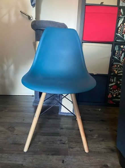 Photo of free 4x teal scandi-style chairs (Chiswick, W4) #1