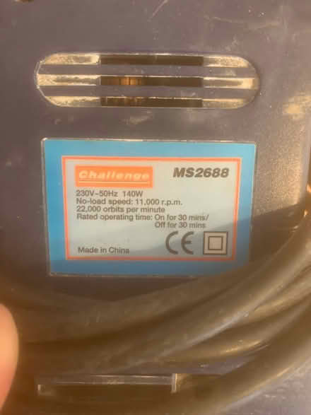 Photo of free Electric sander (West Reading RG1) #2