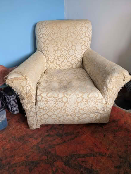Photo of free Vintage Chair. Perfect for upholstery Project. (Cashes Green GL5) #1