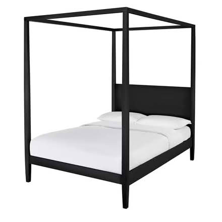 Photo of free Habitat black wooden king size four poster bed (Kendal LA9) #1