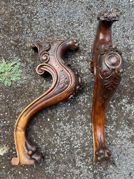 Photo of free 2 Hardwood cabriolet legs (Sandford-on-Thames OX4) #1