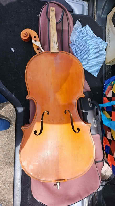Photo of free Broken cello body and canvas bag (Knightsfield AL8) #2