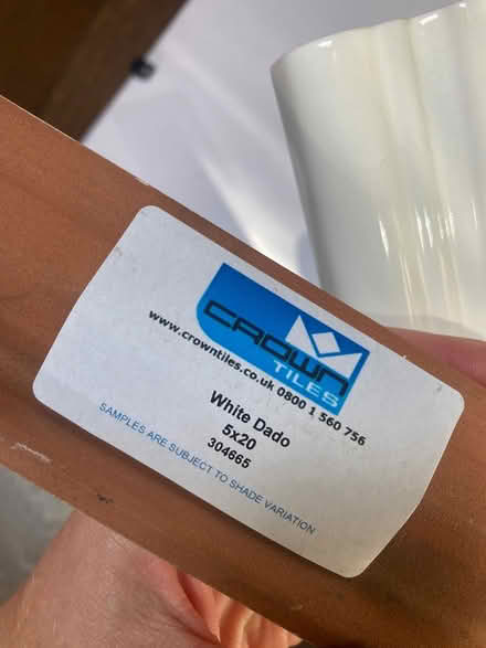 Photo of free White dado rail tiles (Muswell Hill N10) #2