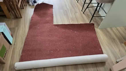 Photo of free Red carpet offcut, 1.5 x 1.7M (New Bradwell MK13) #1