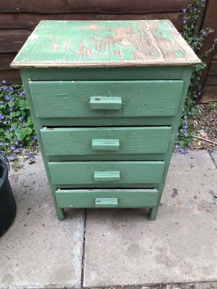 Photo of free Small and tatty chest of drawers (Sprowston NR7) #1