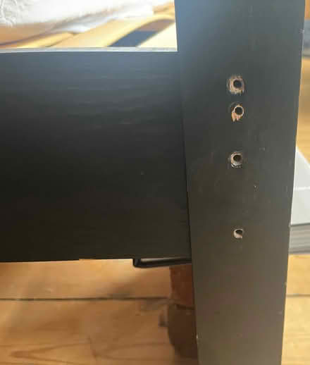 Photo of free Habitat black wooden king size four poster bed (Kendal LA9) #2