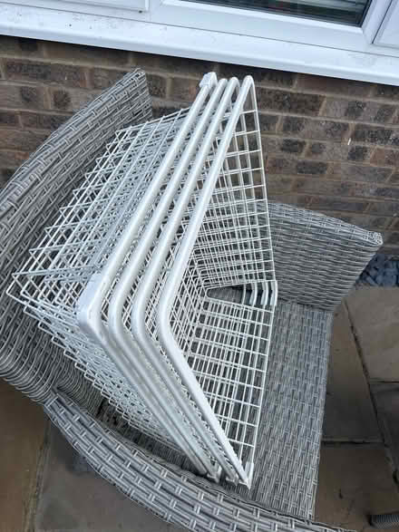 Photo of free 4x IkEA metal shelves - white (Hazlemere HP15) #2