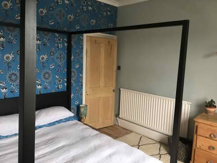 Photo of free Habitat black wooden king size four poster bed (Kendal LA9) #3