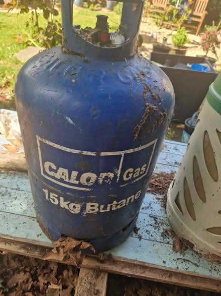 Photo of free Empty gas bottle - green & blue (Merley BH21) #1