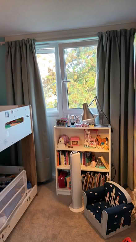 Photo of free 2 x pairs of Blue blackout curtains (SW11) #1