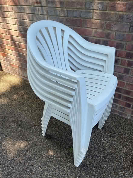 Photo of free 6 plastic chairs (Walton on Thames) #1