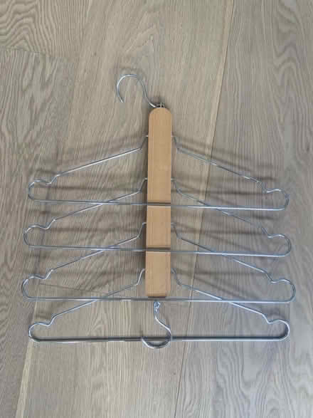 Photo of free Wooden hangers for multiple shirts (St Margarets TW1) #1