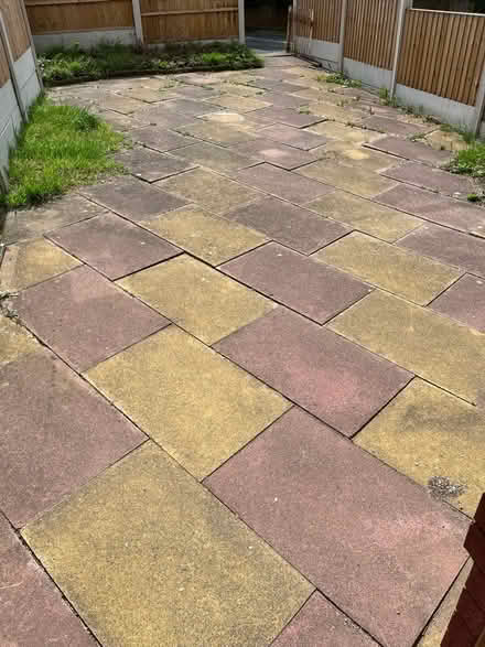 Photo of free Red and Yellow Garden Flagging (Mill Hill BB2) #1