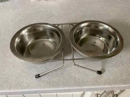 Photo of free Dog bowls & stand (Market Harborough LE16 9) #1