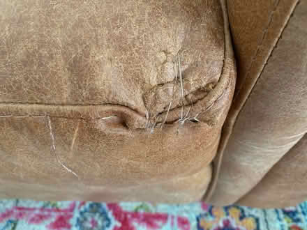 Photo of free Leather 2 seater sofa & footstool (Pipe Aston SY8) #3