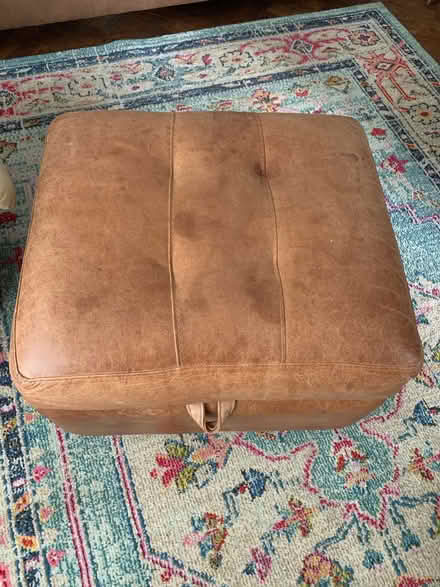 Photo of free Leather 2 seater sofa & footstool (Pipe Aston SY8) #2