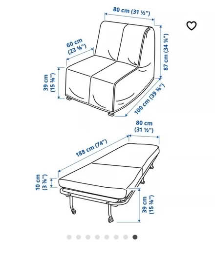 Photo of free IKEA Lykselle chair bed frame (BD9) #3