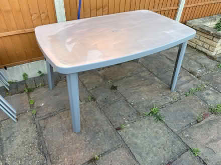 Photo of free Grey plastic garden table (Enfield EN3) #1