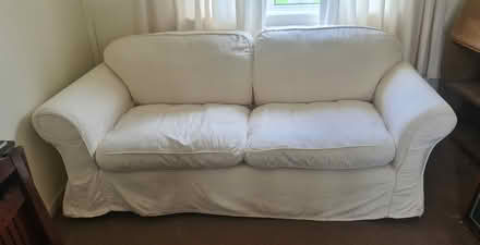 Photo of free Comfy Cream Sofa & Curtains (Chester CH2) #1