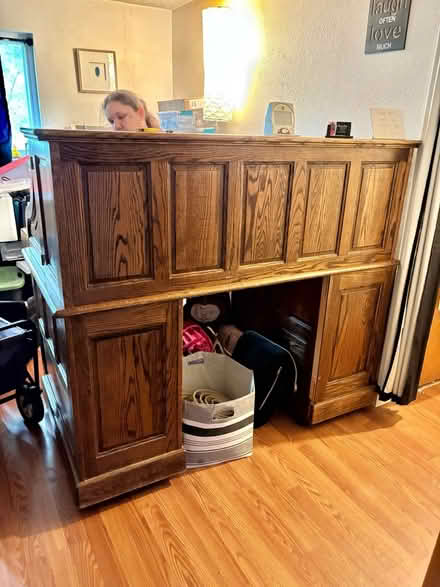 Photo of free Large secretarial desk (Wadsworth and Quincy Littleton) #1