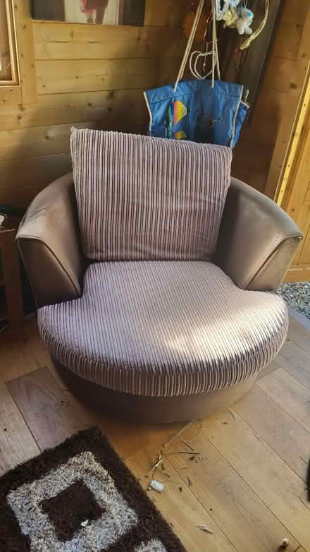 Photo of free 360 Brown Swivel circular armchair (Chingford E4) #1